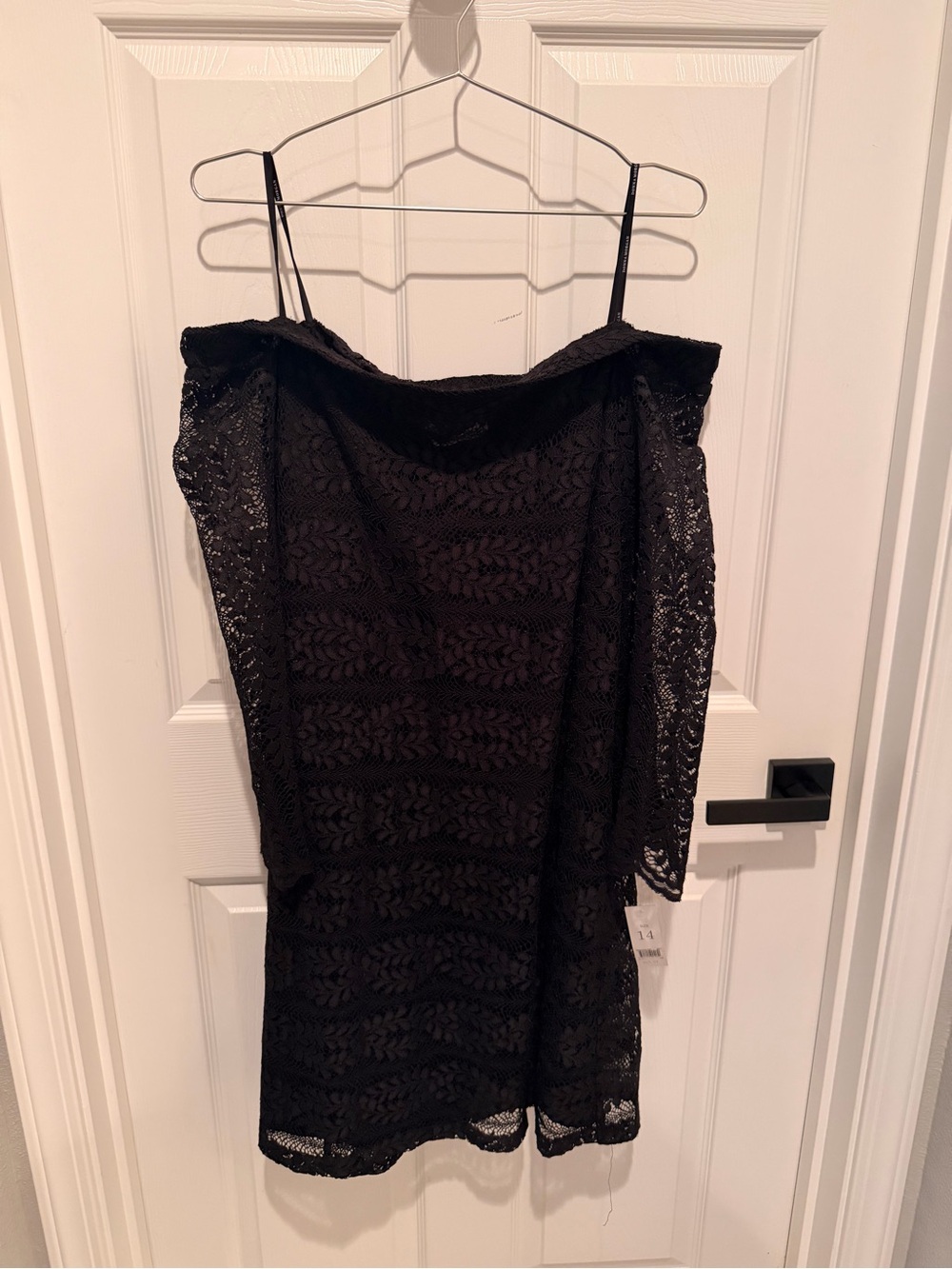Black Lace Strapless Dress